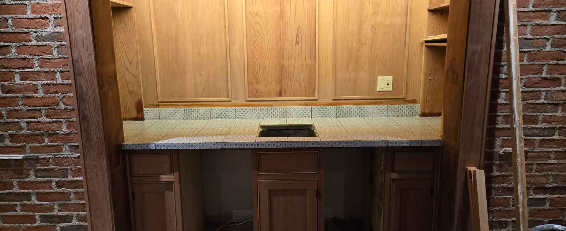 New tile countertop installed by Dream Space Renovation LLC