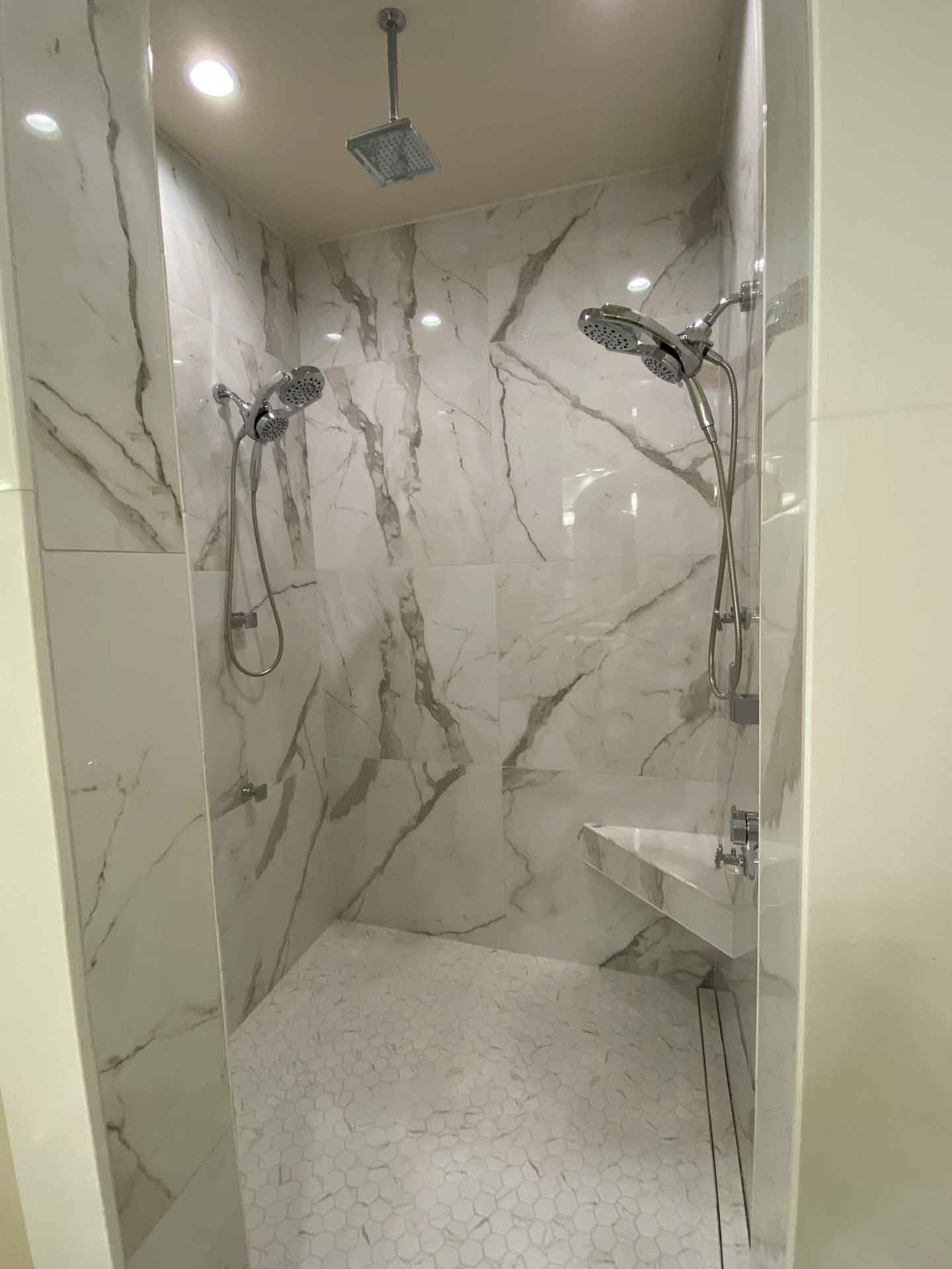 New shower installed during bathroom renovation by Dream Space Renovation LLC